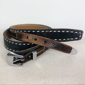 Women's Leather-belt Brown Vintage Waist-belt With Correas Women's Leather-belt Brown Vintage Waist-belt With Correas